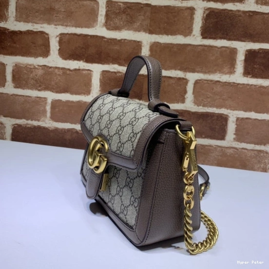 Hyperpeter top GUCCI handle bag GG Marmont mini 0801